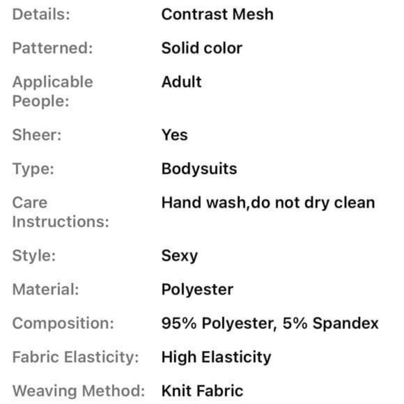 Light Pink Floral Pattern Fishnet Bodysuit - Picture 7 of 7